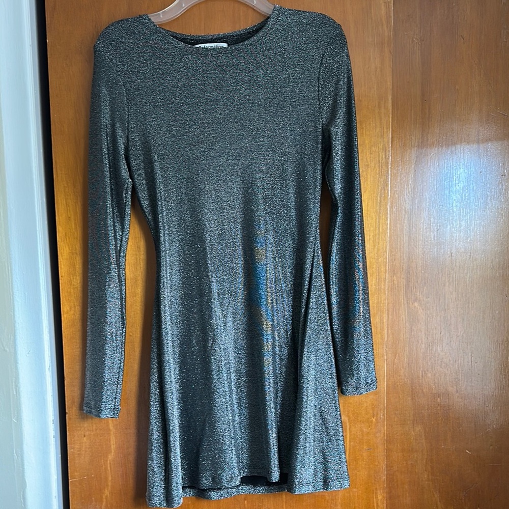 Reformation Black Long Sleeve Dress